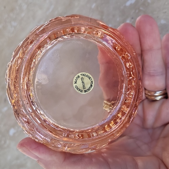 Vintage Handmade Ingrid Malachite crystal trinket box with lid - Picture 6 of 9